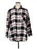 Sanctuary Plaid Black 3/4 Sleeve Button-Down Shirt Size XL - photo 1