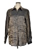 Karen Scott Metallic Silver Long Sleeve Blouse Size XL - photo 1