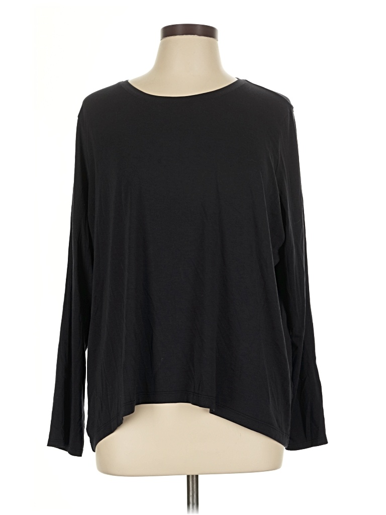 Pre-owned Athleta Long Sleeve T-shirt In Black