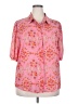 Unbranded 100% Polyester Floral Pink 3/4 Sleeve Blouse Size XXL - photo 1