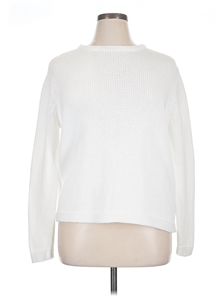Pre-owned Eddie Bauer Turtleneck Sweater In White