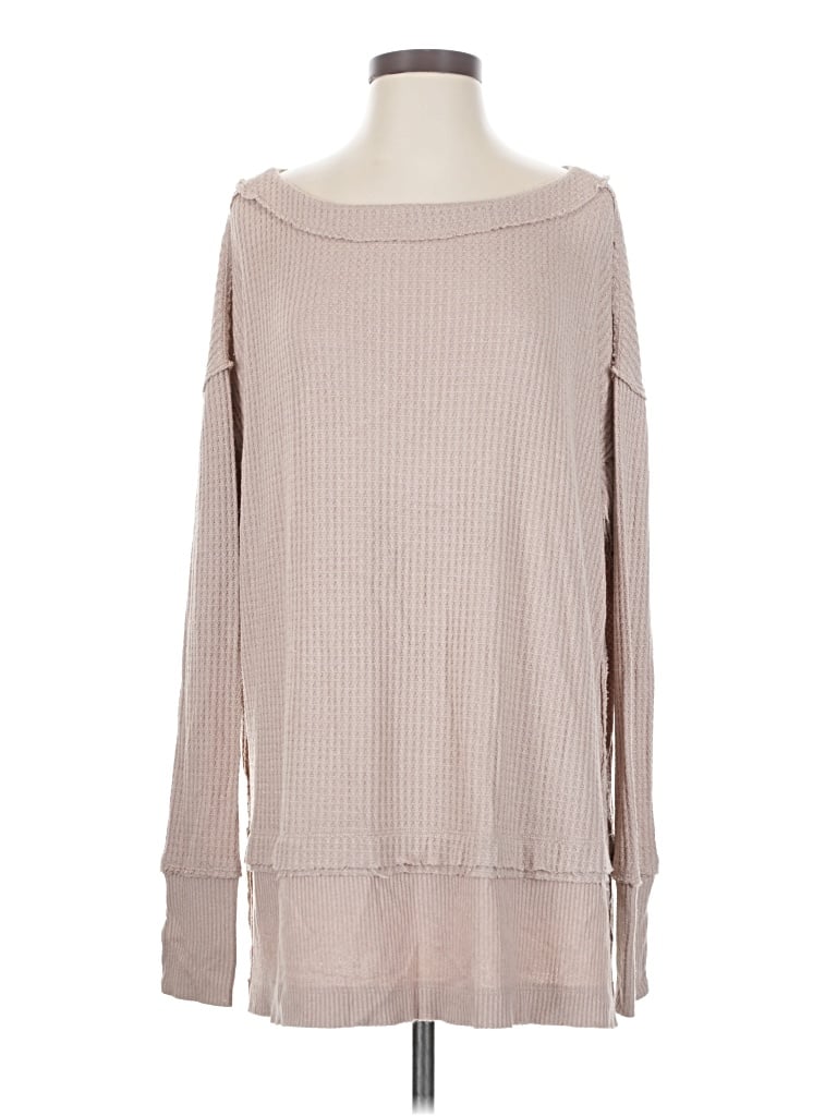 Pre-owned We The Free Long Sleeve T-shirt In Tan