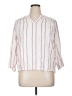 Splendid Stripes Pink 3/4 Sleeve Blouse Size XL - photo 1