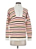 Lands' End 100% Cotton Stripes White Pullover Sweater Size XS - photo 1