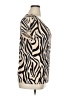 Worthington Animal Print Ivory Short Sleeve Blouse Size XL - photo 4