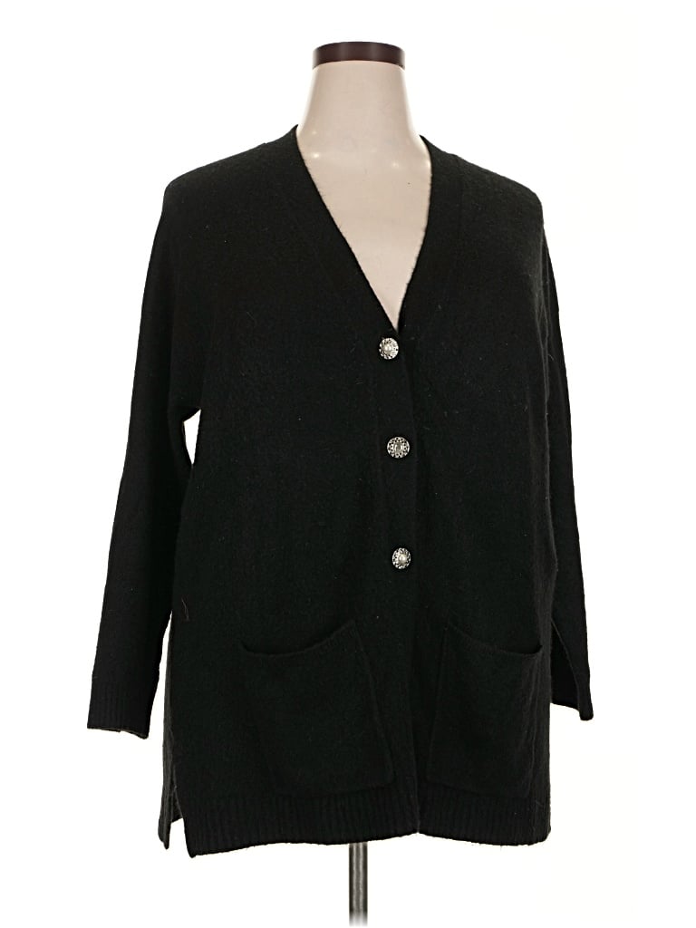 Pre-owned Talbots Cardigan Sweater In Black