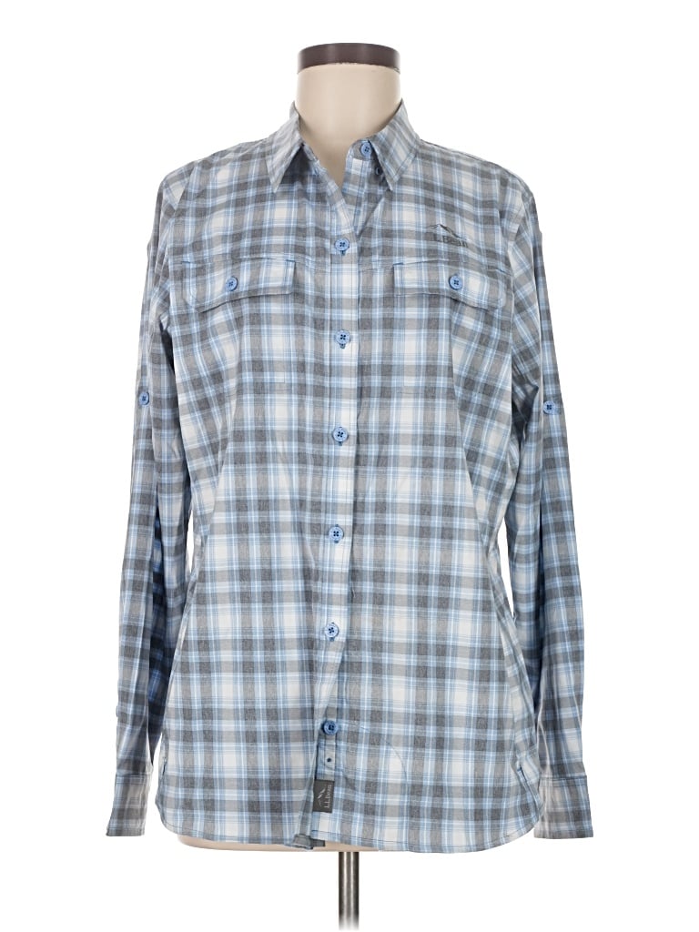 Pre-owned L.l.bean Long Sleeve Button Down Shirt In Blue