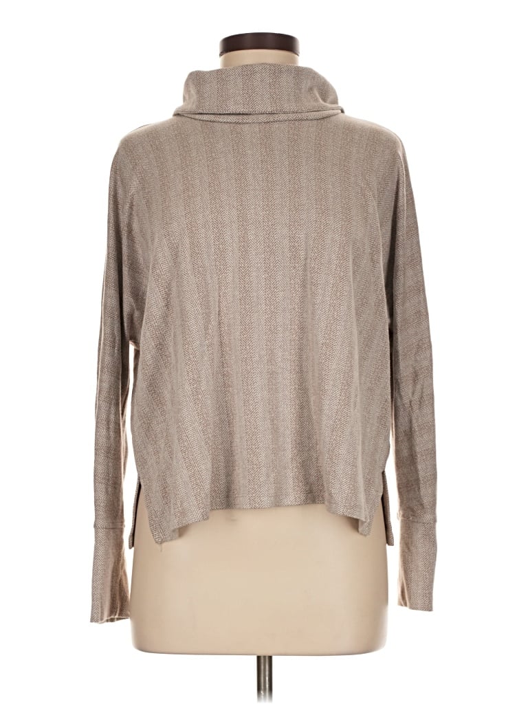 Pre-owned Cable & Gauge Turtleneck Sweater In Brown