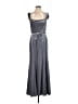 MARCHESA notte 100% Polyester Gray Casual Dress Size 8 - photo 1