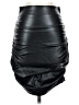 Shein 100% Polyester Solid Black Faux Leather Skirt Size 4 - photo 1