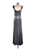 MARCHESA notte 100% Polyester Gray Casual Dress Size 8 - photo 2