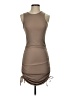 Shein Solid Tan Casual Dress Size 4 - photo 1