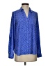 The Limited 100% Polyester Polka Dots Blue Long Sleeve Blouse Size S - photo 1
