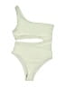 Unbranded Solid Ivory One Piece Swimsuit Size S - photo 1
