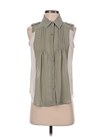 Edge Sleeveless Button-Down Shirt (view 1)