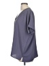 MTS 100% Polyester Gray Short Sleeve Blouse Size M - photo 5