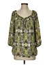 Cato 100% Polyester Yellow 3/4 Sleeve Blouse Size S - photo 1
