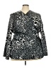 Sunny Leigh Animal Print Gray Kimono Size 3X - photo 1