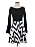La Ropas Chevron-herringbone Black Casual Dress Size S - photo 1