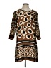 Creation L 100% Polyester Animal Print Brown Casual Dress Size 4 - photo 1