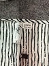 Ethyl 100% Viscose Stripes Silver 3/4 Sleeve Blouse Size XL - photo 7