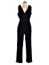 Wrapper Solid Black Jumpsuit Size L - photo 1