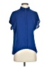 Valette 100% Polyester Blue Short Sleeve Blouse Size XS - photo 1