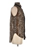 NSF Animal Print Brown Sleeveless Button-Down Shirt Size S - photo 4