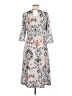Unbranded Print Gray Casual Dress Size M - photo 2