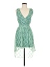 Assorted Brands 100% Polyester Paisley Green Cocktail Dress Size 8 - photo 1