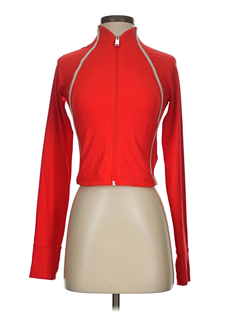 Pre-owned Athleta Cardigan Sweater In Red