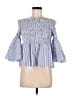 Gap 100% Cotton Blue 3/4 Sleeve Blouse Size S - photo 1