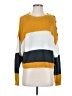 Polly & Esther Color Block Yellow Pullover Sweater Size S - photo 1