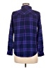 Rails 100% Rayon Plaid Blue Long Sleeve Button-Down Shirt Size M - photo 2