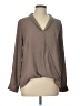 Worthington 100% Polyester Gray Long Sleeve Blouse Size L - photo 1