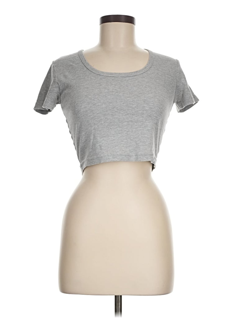 Pre-owned American Apparel Short Sleeve T-shirt In Gray