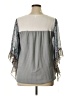 Unbranded Gray 3/4 Sleeve Blouse Size XL - photo 2