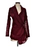 MONORENO 100% Polyester Burgundy Cardigan Size Sm - photo 1