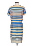 Gap 100% Polyester Stripes Blue Casual Dress Size XS - photo 2
