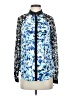 Peter Pilotto for Target 100% Polyester Print Blue Long Sleeve Blouse Size XS - photo 1
