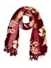 Assorted Brands 100% Rayon Floral Burgundy Pink Scarf One size - photo 1