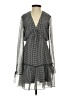 showpo 100% Polyester Checkered-gingham Gray Casual Dress Size 2 - photo 1