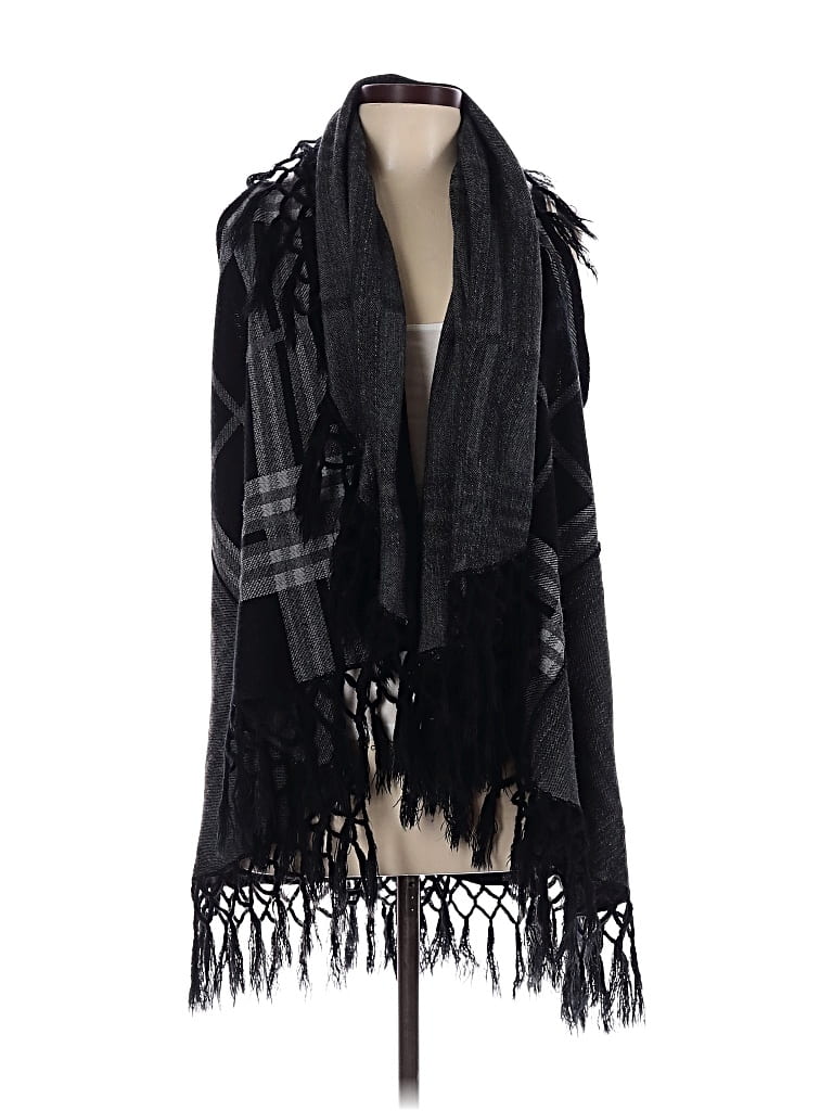 Pre-owned Gena Accessories Poncho In Black