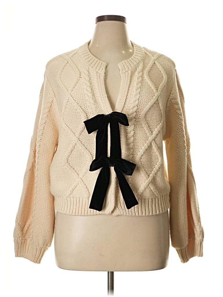Pre-owned Hyacinth House Cardigan Sweater In White