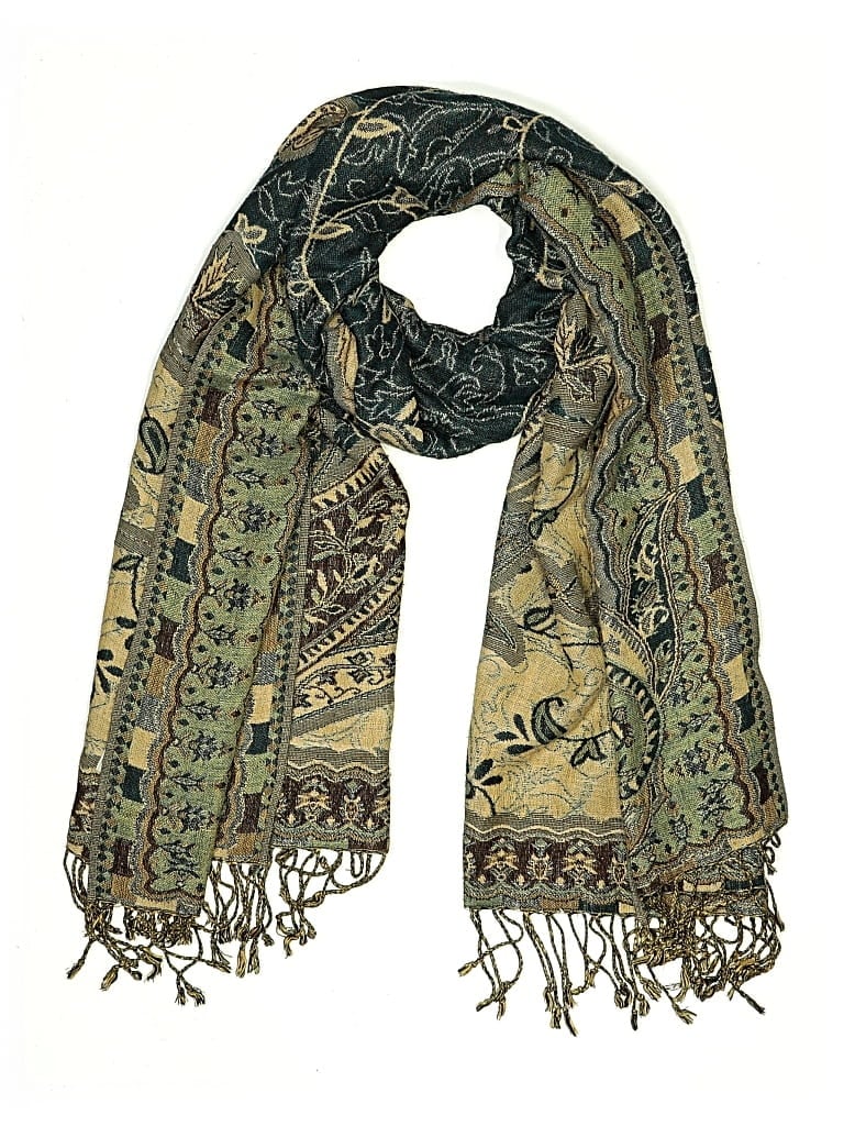 Pre-owned Pashmina Scarf In Brown