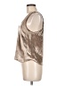 Michelle Mason Metallic Silver Gold Sleeveless Blouse Size 2 - photo 5