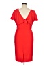 Alex Marie 100% Polyester Solid Red Casual Dress Size 16 - photo 2