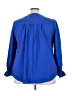 Lyaner 100% Polyester Solid Blue Long Sleeve Blouse Size 3X - photo 2