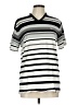 Assorted Brands 100% Cotton Stripes Silver Short Sleeve Polo Size L - photo 1