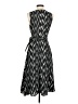 Ann Taylor 100% Polyester Chevron-herringbone Black Casual Dress Size 2 - photo 2